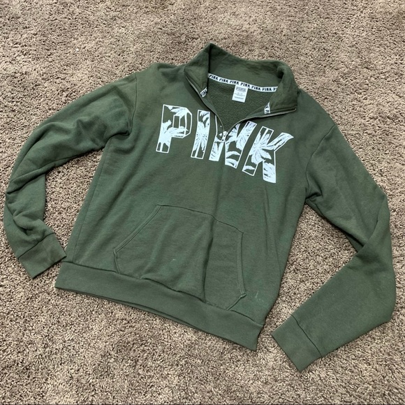 PINK Victoria’s Secret 1/4 zip pullover sweater - Picture 3 of 4